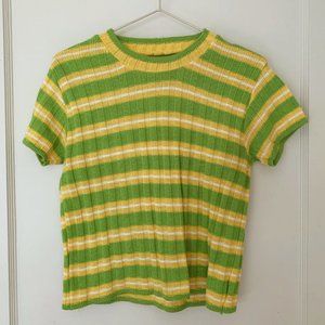 Vintage 70s striped knit sweater top/shirt